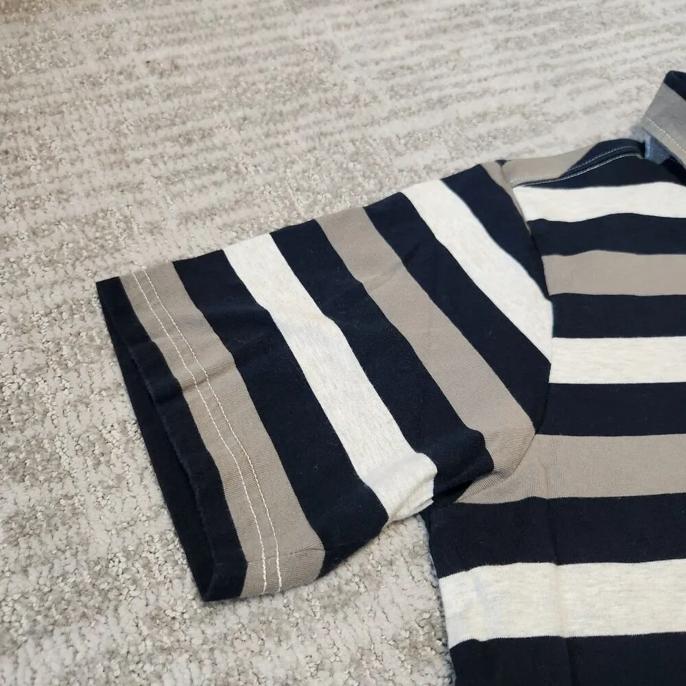 Van's Classic Fit loose short sleeve stripe polo top size M men - Picture 6 of 8